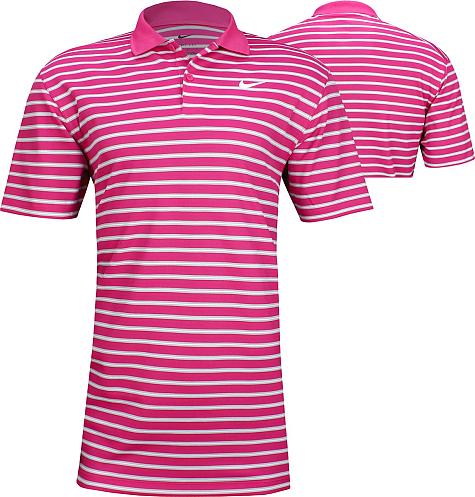 Nike Dri-FIT Victory Stripe Left Chest Logo Golf Shirts - ON SALE