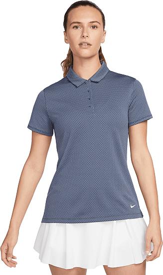 Nike Women's Dri-FIT Victory Texture Print Golf Shirts - ON SALE