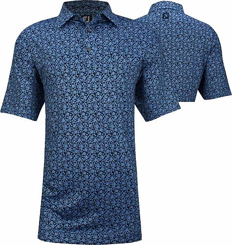FootJoy ProDry Lisle Painted Floral Golf Shirts - FJ Tour Logo Available - ON SALE