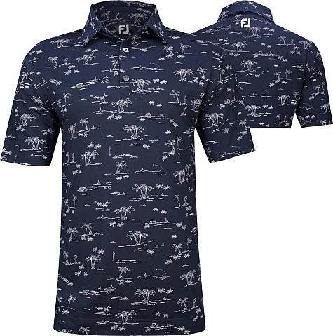 FootJoy ProDry Lisle Tropic Print Golf Shirts - ON SALE