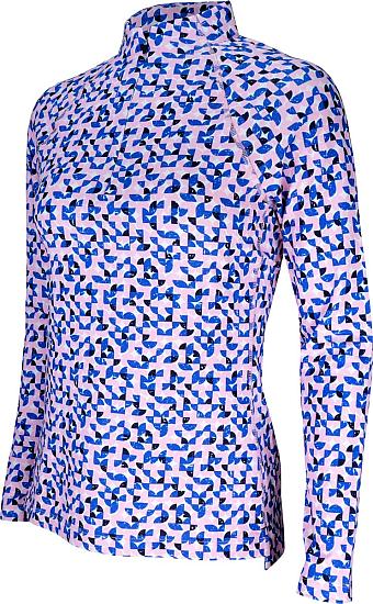 Peter Millar Women's Perth Distressed Geo Quarter-Zip Golf Pullovers - ON SALE