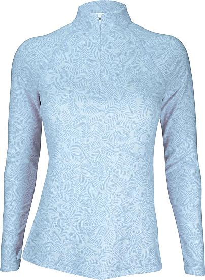 Peter Millar Women's Perth Palm Frond Quarter-Zip Golf Pullovers - ON SALE