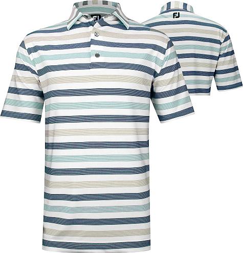 FootJoy ProDry Lisle Light Stripe Golf Shirts - ON SALE