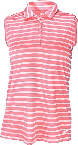 Nike Women's Dri-FIT Victory Stripe Sleeveless Golf Shirts - ON SALE