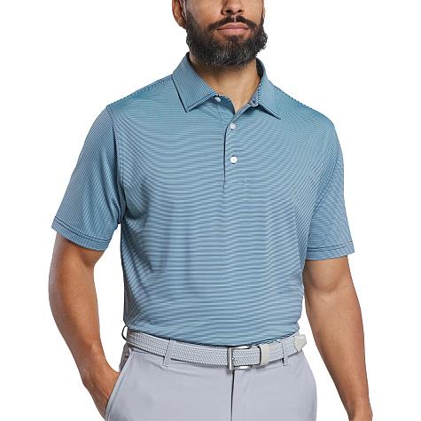 FootJoy MicroFeeder Stripe Lisle Golf Shirts - Athletic Fit