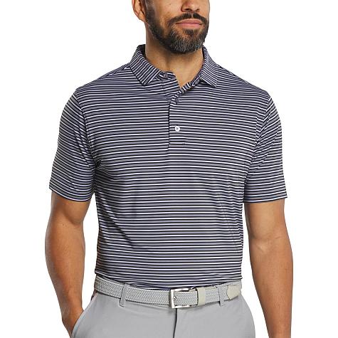 FootJoy Shirting Stripe Lisle Golf Shirts - FJ Tour Logo Available