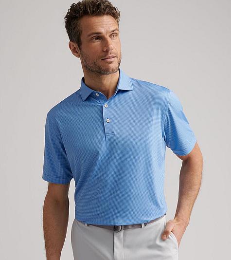 Peter Millar Gingham Performance Jersey Golf Shirts