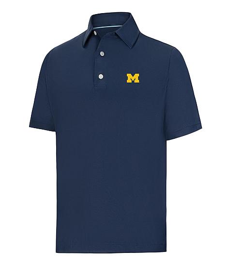FootJoy Tonal Dot Print Golf Shirts - Michigan