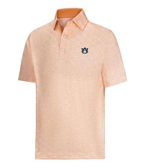 FootJoy Speckle Lisle Print Golf Shirts - Auburn
